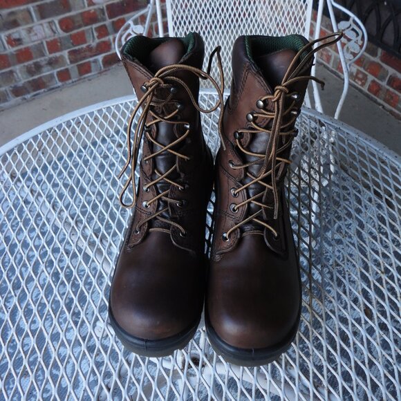 RED WING Brown Leather King Toe Waterproof Men's Lace Up Hiking Boots Size 8.5 - Picture 1 of 8